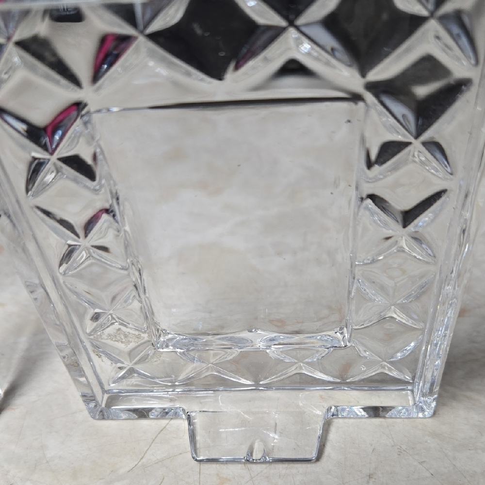 Lenox Clear Crystal Picture Frame Pair with Geometric Bevel - Picture 3 of 6